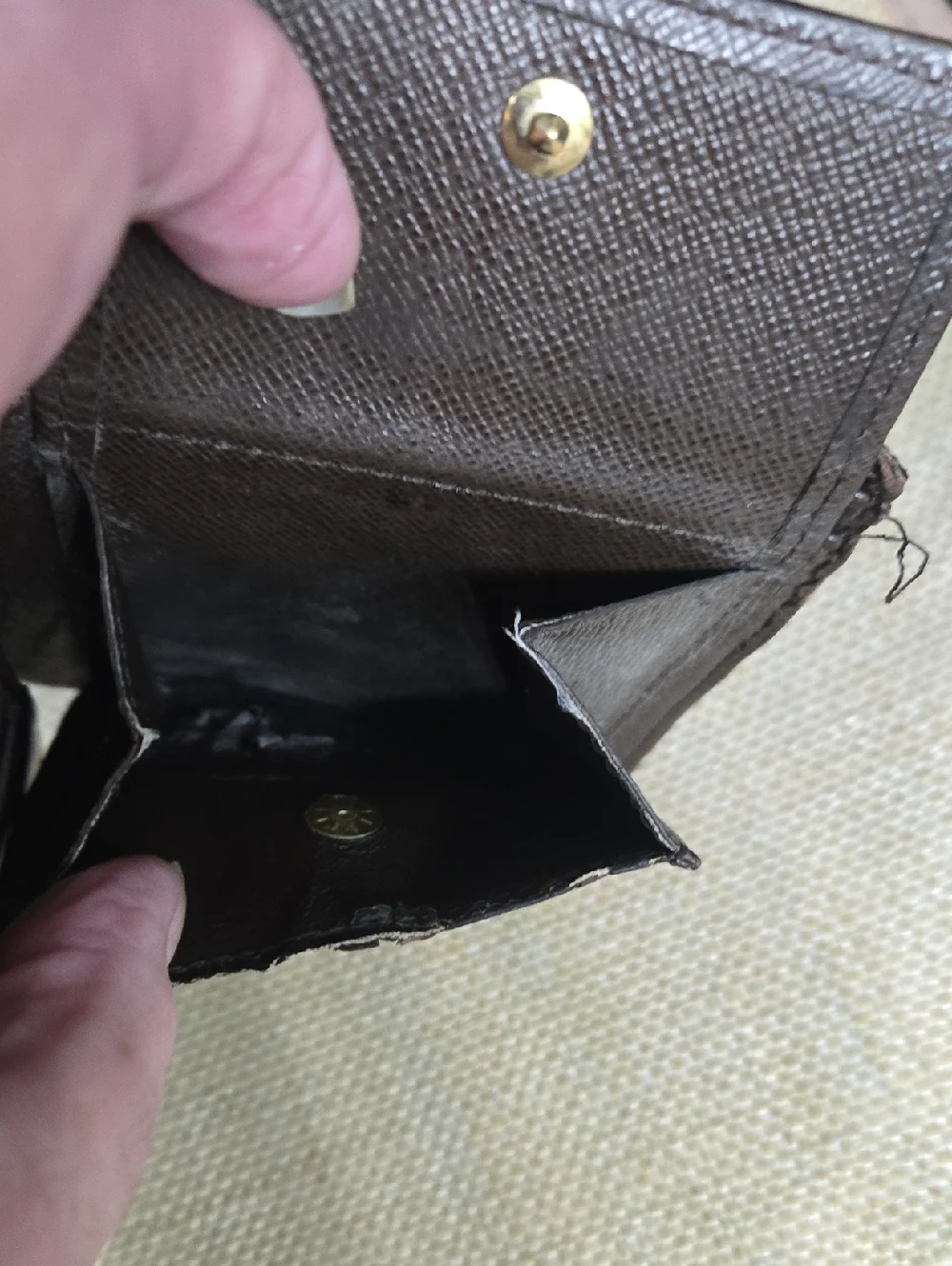 Louis Vuitton Brown Damier Canvas Men's Bifold Wallet